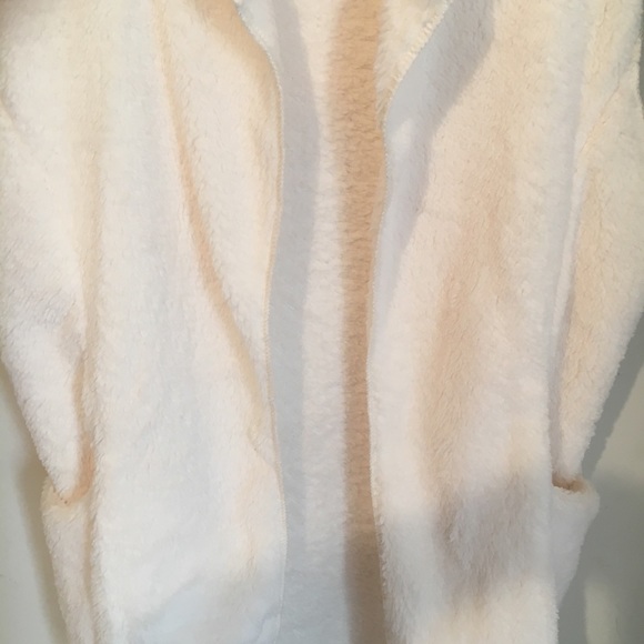 Teddy Bear Faux-Fur Sherpa Hoodie Vest S - Picture 4 of 6